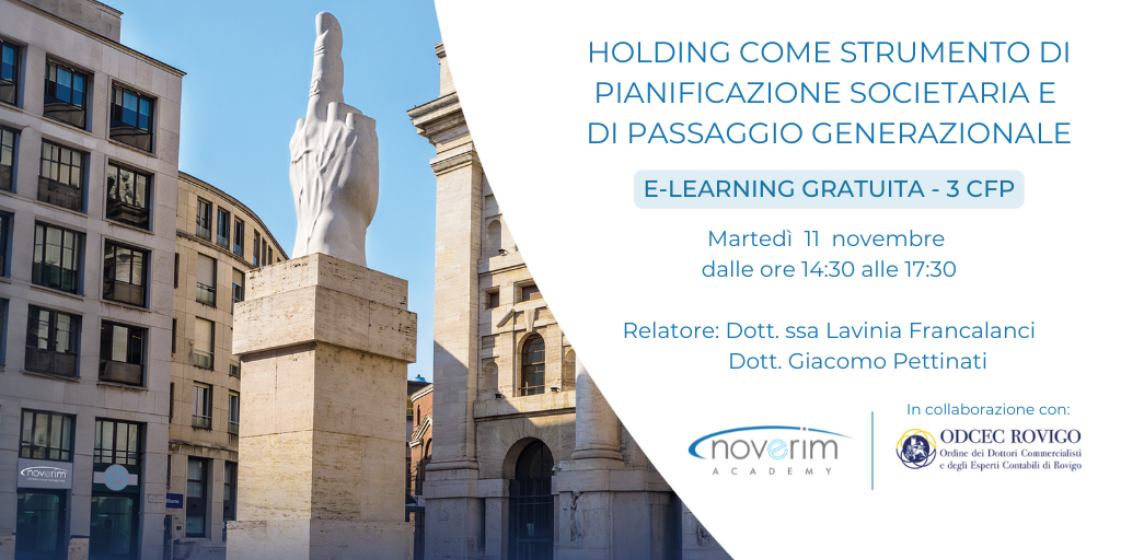  Holding come strumento di pianificazione societaria e di passaggio generazionale