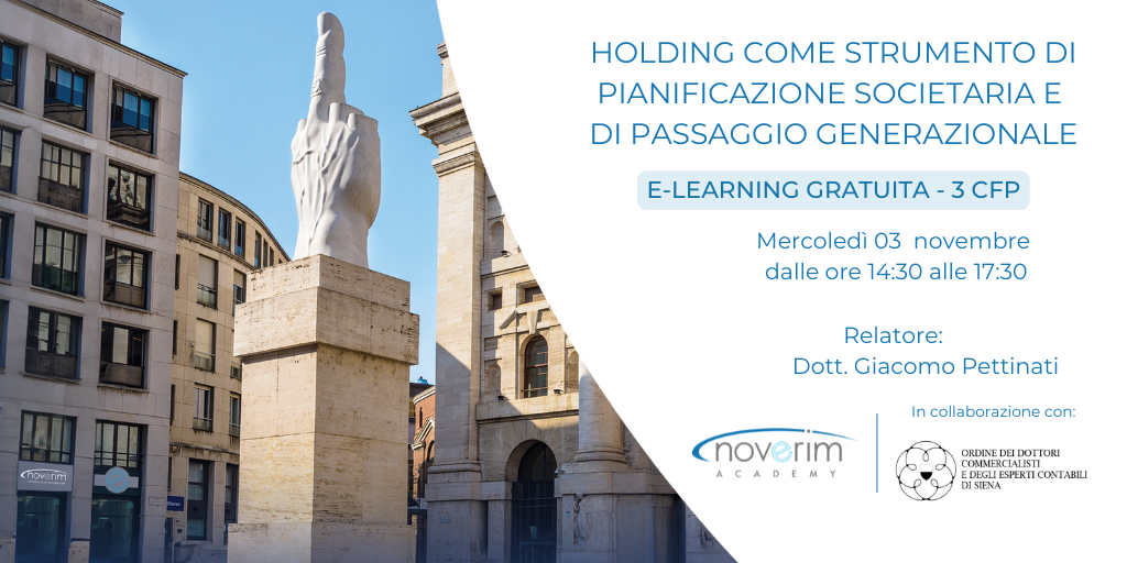 HOLDING COME STRUMENTO DI PIANIFICAZIONE SOCIETARI E PASSAGGIO GENERAZIONALE 